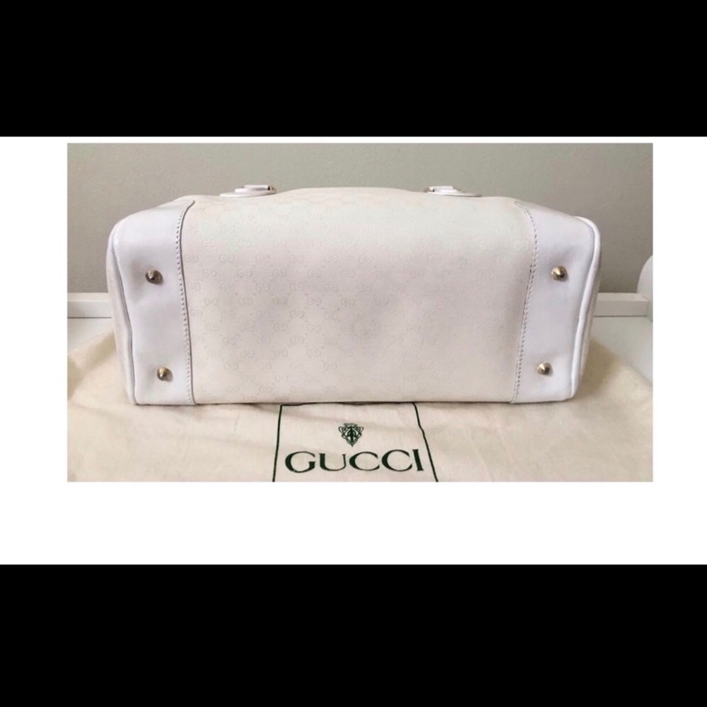 SOLD! Authentic Vtg GUCCI Micro GG Boston Tote Bag - Picture 5 of 8